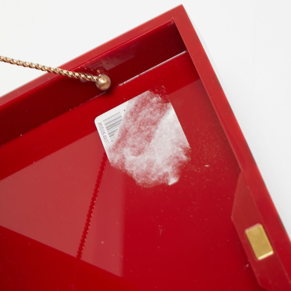 CHARLOTTE OLYMPIA Red/Black Leopard Print Perspex Pandora Classic Box Clutch - Picture 8 of 8